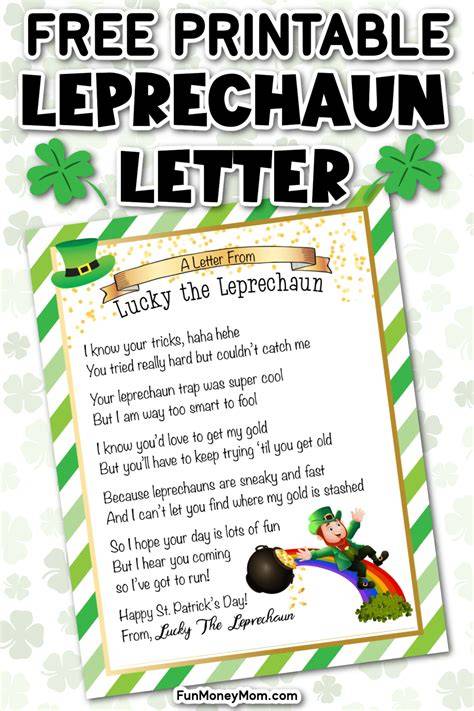 Note From Leprechaun Free Printable