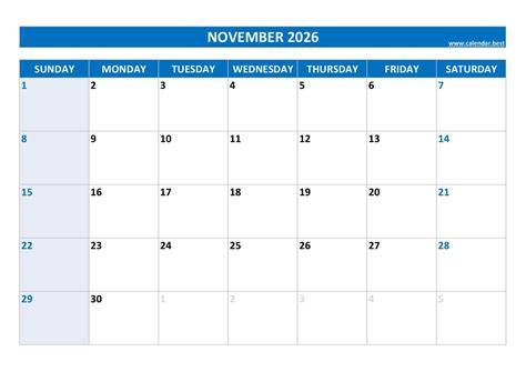 Nov Calendar 2021