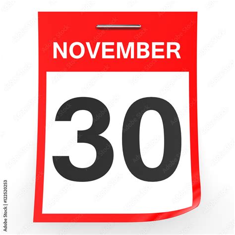 November 30 Calendar