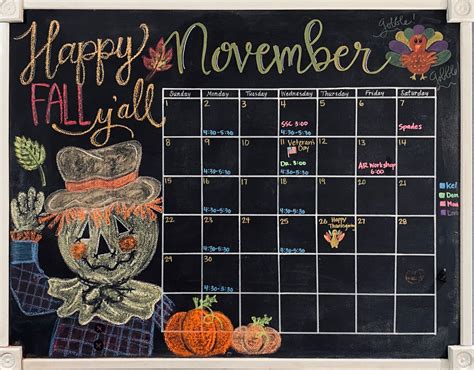 November Calendar Art