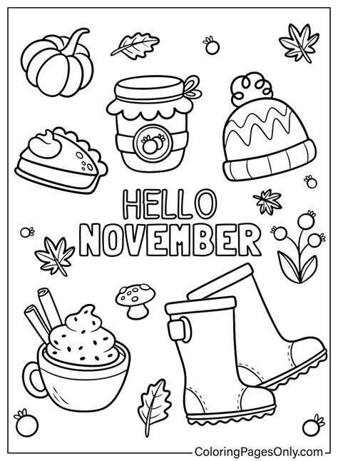 November Colouring Sheets