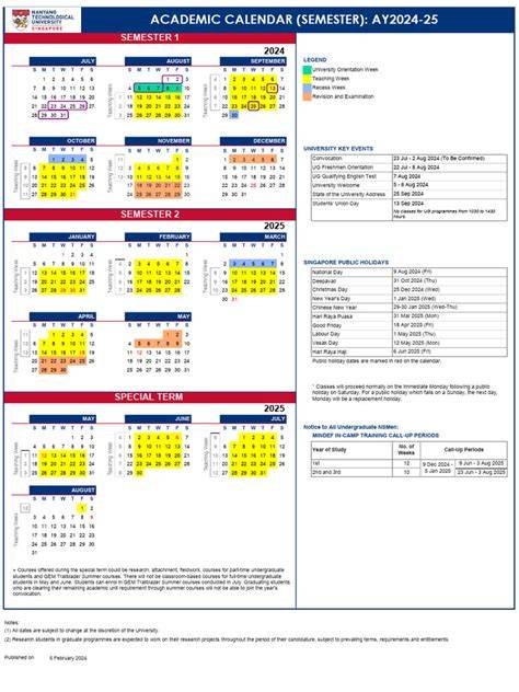 Ntu Academic Calendar