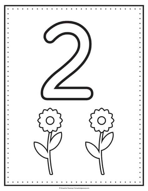 Number 2 Coloring Sheet