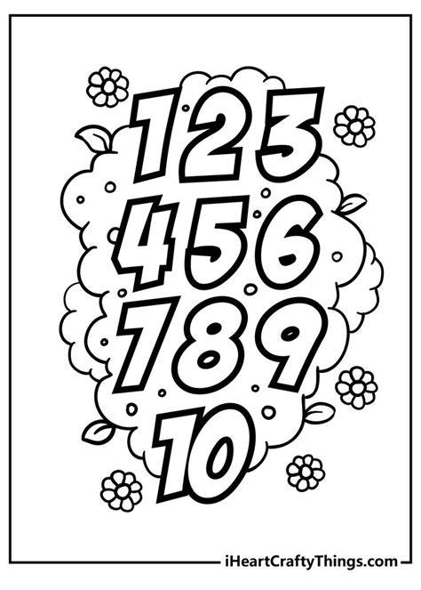 Number Colouring Pages 1 10