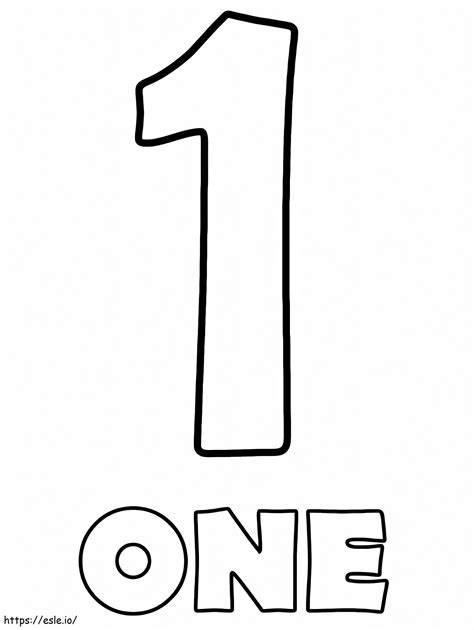 Number One Coloring Page