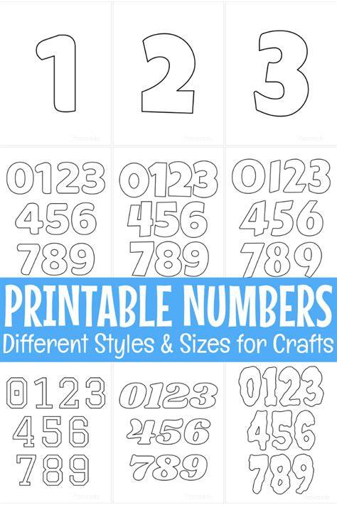 Number Templates Free Printable