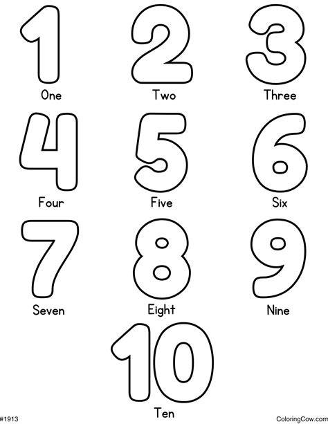 Numbers Coloring Pages Printable