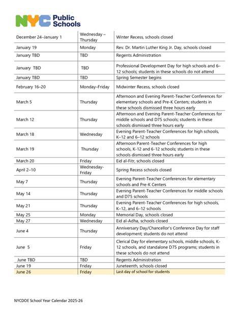 Nyc School Calendar 2025 26 Printable