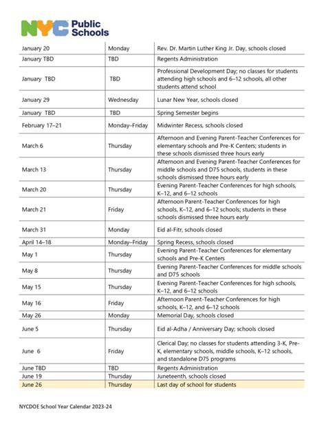 Nyc Summer School Calendar 2024