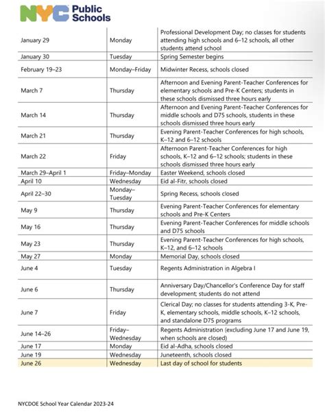 Nycdoe Calendar 24 25
