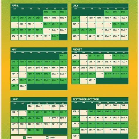 Oakland A S Schedule 2024 Printable