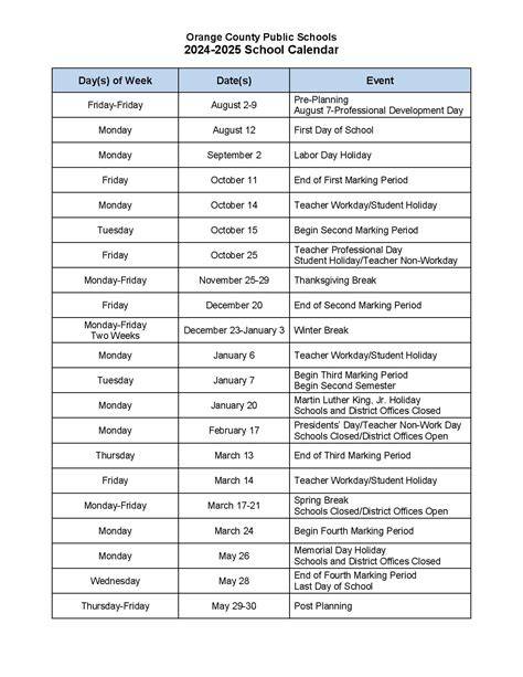 Ocps Calendar 2025 26