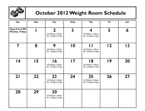 Oct 2012 Calendar