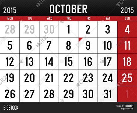 October 2015 Calendar
