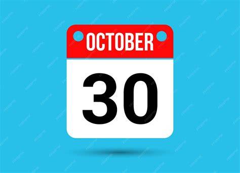 October 30 Calendar