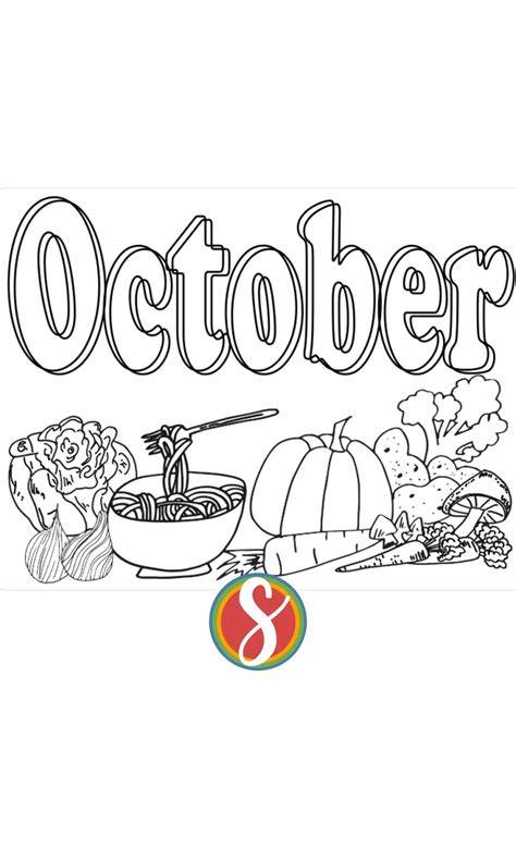 October Pictures To Color