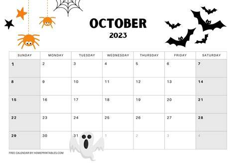 October Printable Calendar