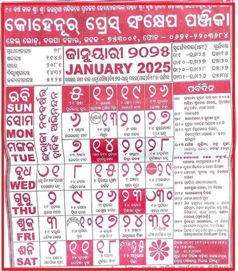 Odia Calendar 2025