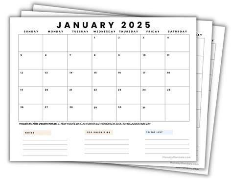 2025 calendar pages