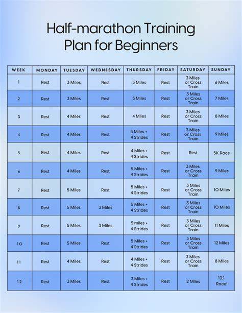 marathon training calendar