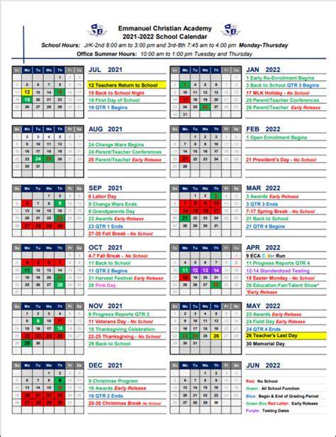 Oklahoma Christian Academic Calendar