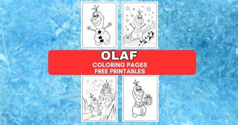 Olaf Coloring Book Page
