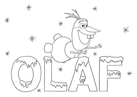 Olaf Frozen Pictures To Color