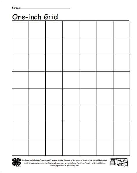 One Inch Grid Paper Printable