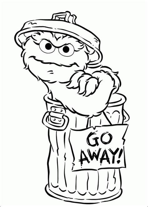 Oscar The Grouch Coloring Page