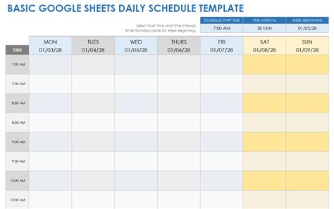 calendar template for google sheets