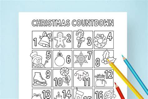 colouring advent calendar