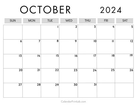 october 2024 calendar printable