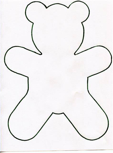 Outline Of Bear Printable