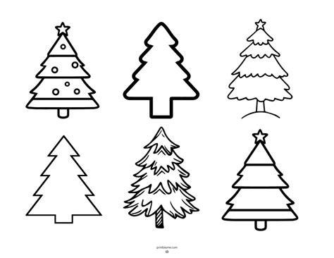 Outline Of Christmas Tree Printable