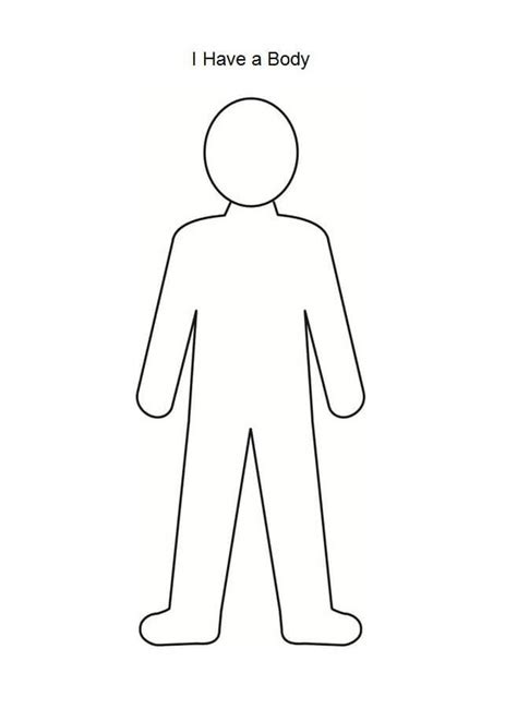 Outline Of The Human Body Printable