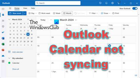 Outlook Calendar Not Syncing