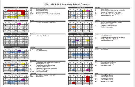 Pace 2025 Calendar