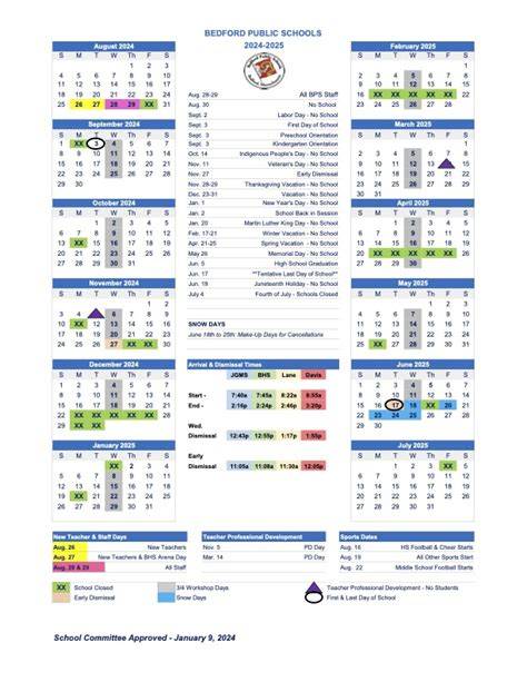 bedford county public schools calendar