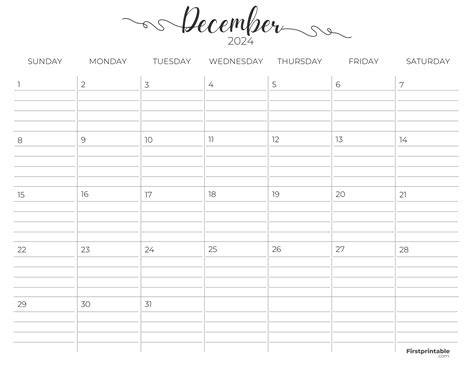 december calendar 2024