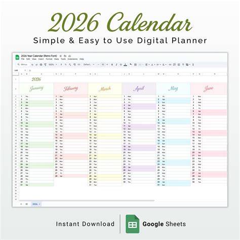 google doc calendar template