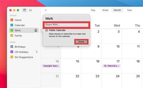 how to share apple calendar