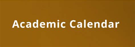 hunter academic calendar