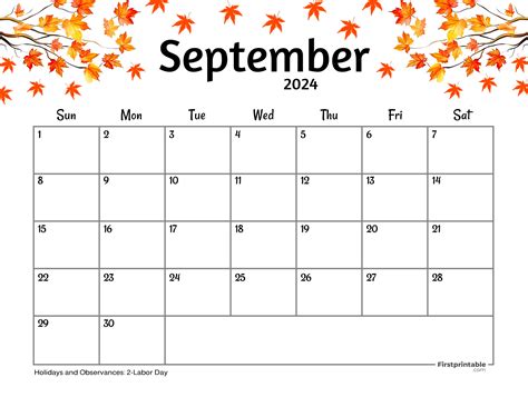 september 2024 calendar