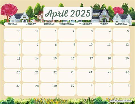 april 2025 calendar printable
