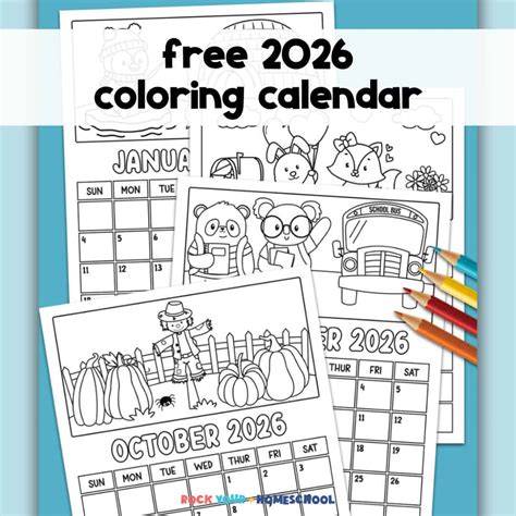 calendar coloring pages