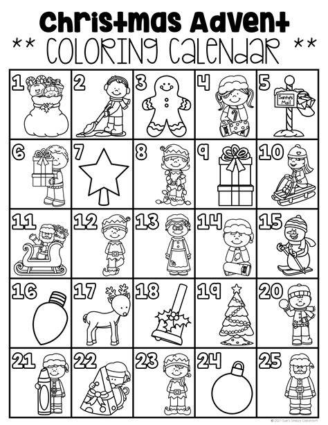 coloring advent calendar