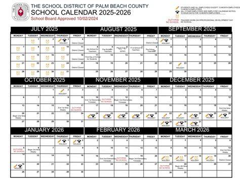 Palm Beach County School Board Calendar