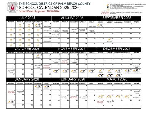 Palm Beach School Calendar 2025