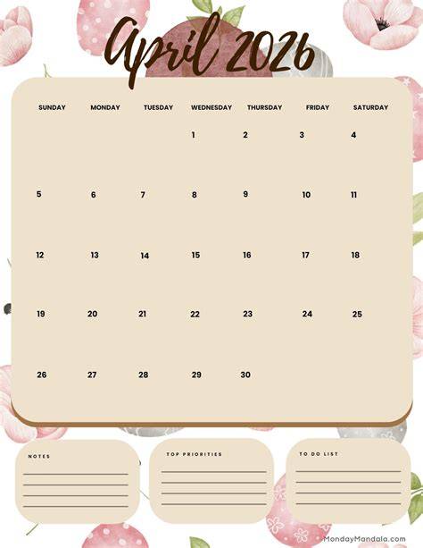 april 2026 calendar