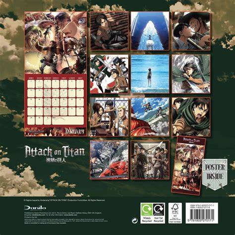 attack on titan calendar
